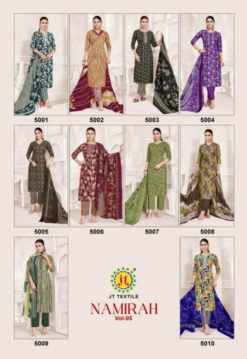 Jt namirah vol-5 cotton dress material wholesale  - wholesale export
